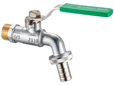 Zdjęcie: Zawór na zawieszce kulowy czerpalny 1/2"x3/4"x15 CALIDO