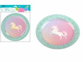Talerze papierowe LGP Unicorn 18 cm, 6 sztuk art.12199 DECOR