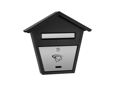 Zdjęcie: Skrzynka na listy Lux3 czarna, czoło nierdzewne METRO