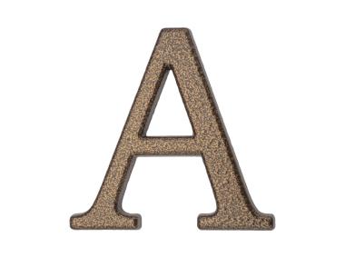 Zdjęcie: Litera aluminiowa "A" 105 mm złoty brąz METRO