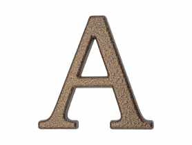 Litera aluminiowa "A" 105 mm złoty brąz METRO