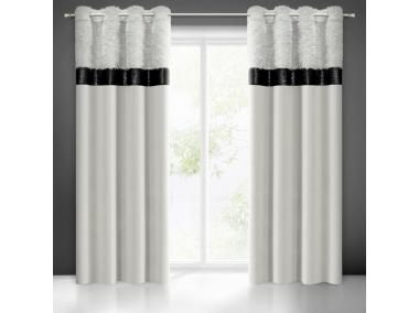 Zdjęcie: Zasłona gotowa Jasmin 140 x 250 cm srebrny EUROFIRANY