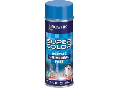 Zdjęcie: Lakier akrylowy ogólnego zastosowania Super Color Acrylic Universal Fast niebieski 400 ml BOSTIK