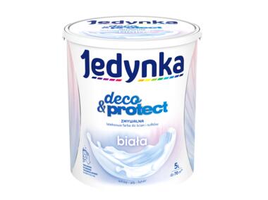 Zdjęcie: Farba lateksowa Deco&Protect biała 5 L JEDYNKA