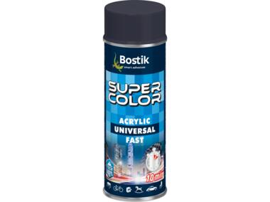 Zdjęcie: Lakier akrylowy ogólnego zastosowania Super Color Acrylic Universal Fast antracytowy 400 ml BOSTIK