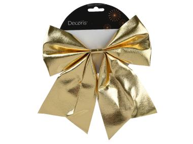 Zdjęcie: Kokarda poliestrowa 20x24x1 cm złota KAEMINGK