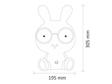 Zdjęcie: Lampka nocna Królik LED 2,5 W niebieska POLUX