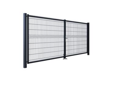 Zdjęcie: Brama dwuskrzydłowa Modest 3,5m x 1,73m ocynk + ral 7016 (komplet) WIŚNIOWSKI