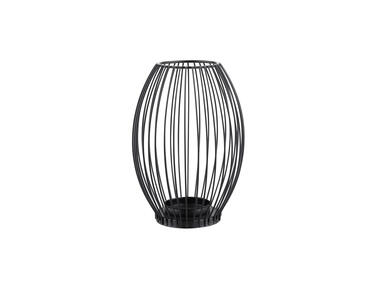 Zdjęcie: Świecznik metalowy szprosowy 7x7x14,5 cm czarny ALTOMDESIGN