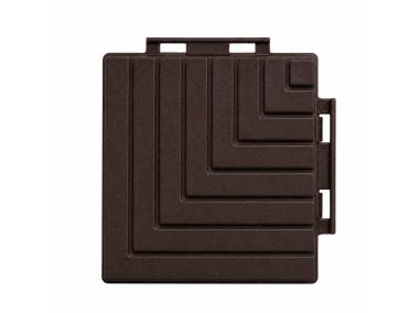 Zdjęcie: Narożnik tarasowy hebanowy brąz 8x8x8 cm OŁER
