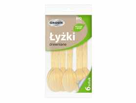 Łyżki drewniane eko 6 szt. GROSIK