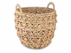 Kosz z hiacyntu wodnego z uchwytami 36x36x33/39 cm TIN TOURS