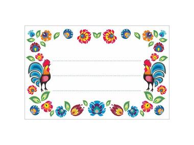 Zdjęcie: Etykiety samoprzylepne Folk 85x55 mm - 20 szt. BROWIN