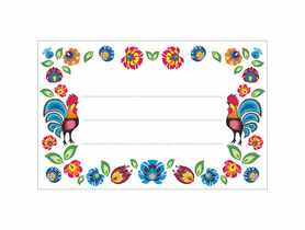 Etykiety samoprzylepne Folk 85x55 mm - 20 szt. BROWIN