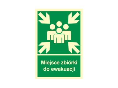 Zdjęcie: Oznaczenie "Miejsce zbiorki do ewakuacji" 15x22,2 cm METRO