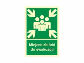 Oznaczenie "Miejsce zbiorki do ewakuacji" 15x22,2 cm METRO