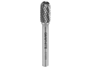 Zdjęcie: Frez do metalu HM, typ C walcowy zaokrąglony, 10 x 20 mm, trzpień 6 x 45 mm GRAPHITE