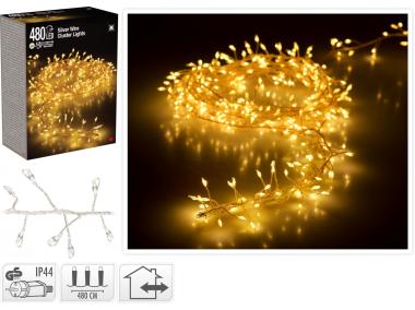 Zdjęcie: Łańcuch świetlny srebrny 4,8 m 480 led ciepły biały KOOPMAN