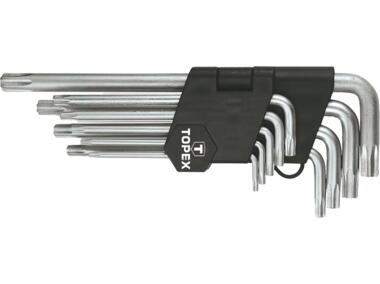 Zdjęcie: Klucze Torx T10-T50 zestaw 9 sztuk TOPEX