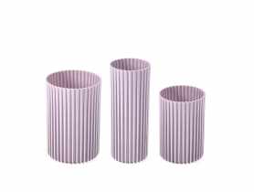 Zestaw wazonów Nemo, 3 sztuki, szarolilowy LAMELA
