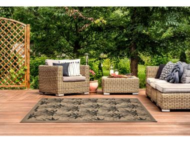 Zdjęcie: Dywan outdoor 80x150 cm Panama 420 Palmy beż, czarny INDAVO