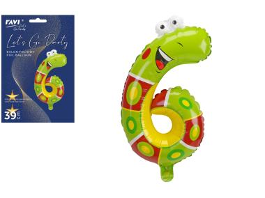 Zdjęcie: Balon foliowy LGP 40 cm Animals Cyfra 6 DECOR