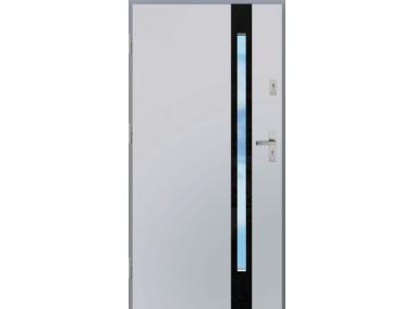 Zdjęcie: Drzwi zewnętrzne stalowo-drewniane Disting Ezio 12B Biały 90 cm lewe KR CENTER