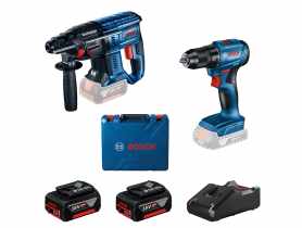 Wiertarko-wkrętarka + Młotowiertarka akumulatorowa 18V 2x4Ah GSR185 GBH180 zestaw BOSCH PROFESSIONAL