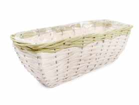 Kosz wiklinowy do obsadzania kwiatami 40x16x13h cm TIN TOURS