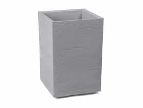 Kwietnik Karo 400x400x600 mm deska recycled, szary LAMELA