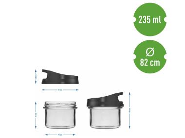 Zdjęcie: Pojemnik do przechowywania 235 ml z zakrętką 132245 BROWIN
