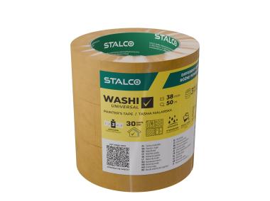 Zdjęcie: Taśma malarska Washi uniwersalna 3-pak 38 mm x 50 m STALCO