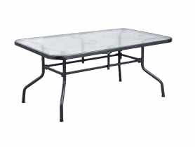 Stół ogrodowo-tarasowy prostokątny 120x90 cm grafitowy OŁER