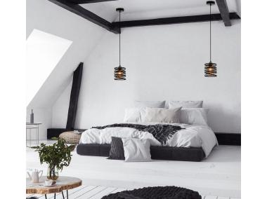 Zdjęcie: Lampa wisząca Eluna E27 bursztynowy+czarny CANDELLUX