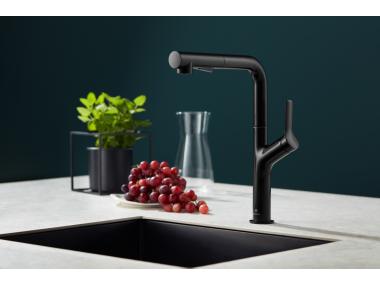 Zdjęcie: Bateria kuchenna z wyciąganą wylewką Duero Design black KFA