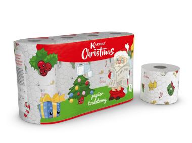 Zdjęcie: Papier toaletowy Christmas 8 rolek KARTIKA
