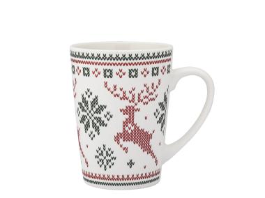 Zdjęcie: Kubek stożek wysoki 540 ml dekoracja scandi C ALTOM DESIGN