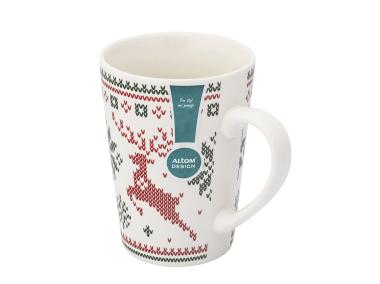 Zdjęcie: Kubek stożek wysoki 540 ml dekoracja scandi C ALTOM DESIGN