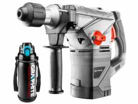 Młot udarowy SDS+ 1500 W, walizka + termos  GRAPHITE