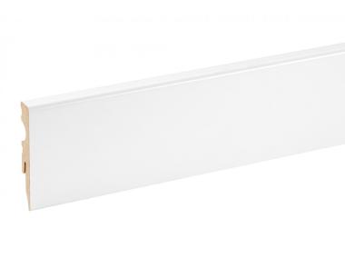 Zdjęcie: Listwa przypodłogowa MDF Biały RAL 9003 okleina półmat 5,8x1,4 cm kwadrat 220 cm CEZAR