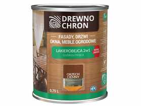 Lakierobejca 2w1 orzech ciemny 0,75 L DREWNOCHRON