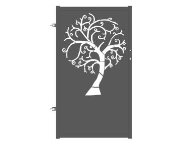 Zdjęcie: Furtka Nela 0,90 m, 1,50 m, stal ocynk+RAL7016 struktura lewa POLBRAM