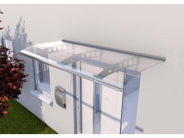 Zdjęcie: Zadaszenie Swing PT/ET stal kwas. 2000x900x220 mm Akryl 4 mm GUTTA