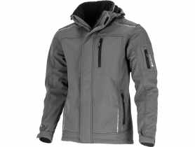 Kurtka Softshell z kapturem ocieplana szara, "2XL", CE, LAHTI PRO