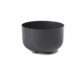 Donica plastikowa misa Sofia 27 cm antracytowa LAMELA PLASTIC