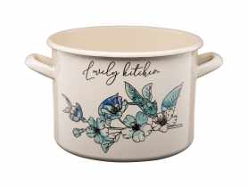 Garnek emaliowany z kalką Flores 22 cm/6 L wzór 2 GALICJA