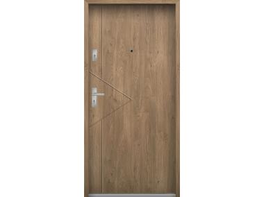 Zdjęcie: Drzwi wejściowe do mieszkań Bastion N-04 Dąb 80 cm prawe ODP KR CENTER