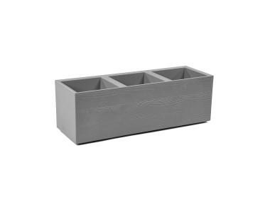 Zdjęcie: Kwietnik Karo 900x300x300 mm deska recycled, antracyt LAMELA