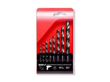 Zdjęcie: Zestaw 8 wierteł do metalu HSS 3, 4, 4.5, 5, 6, 7, 8, 10 mm DEDRA