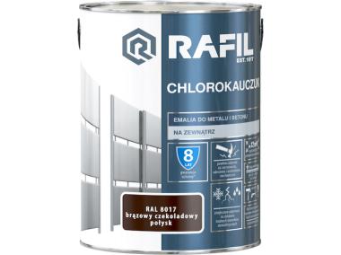 Zdjęcie: Emalia chlorokauczuk brąz RAL8017 5L RAFIL